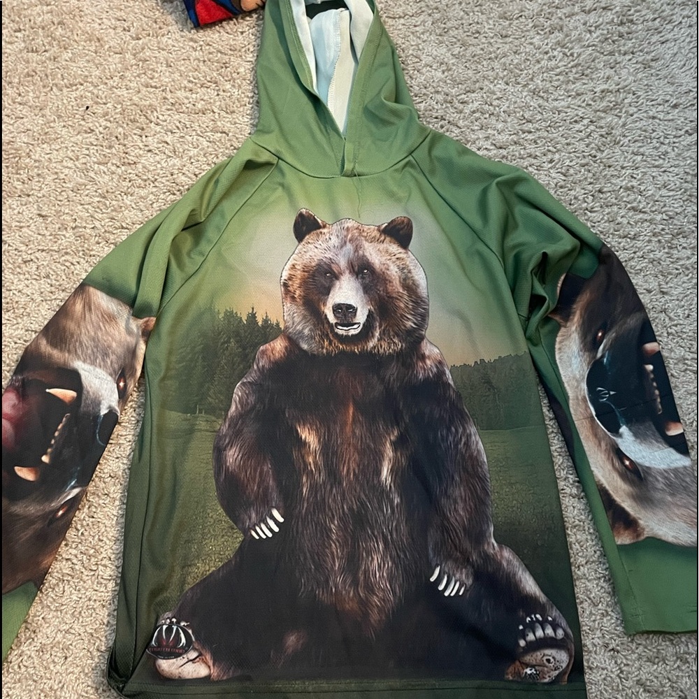 Long sleeve hooded shirt